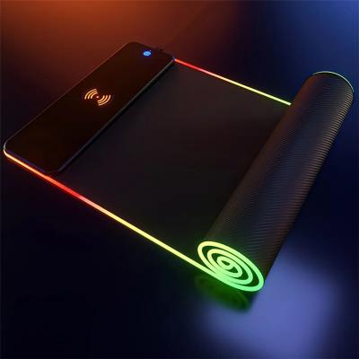 Custom gaming RGB QI wireless mouse pad 